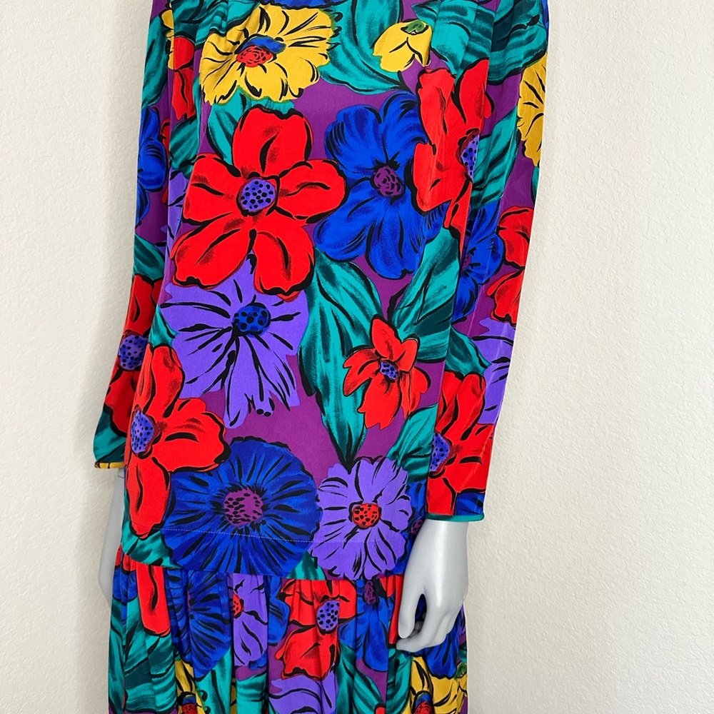 Vintage Floral Multicolor Dress